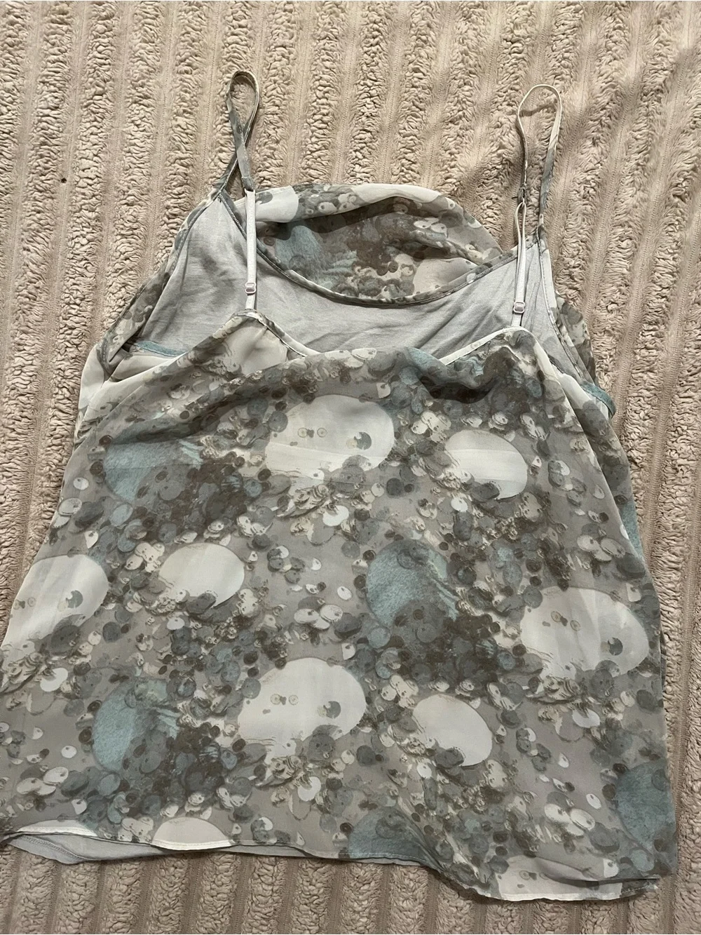 New York & Company Women’s L Floral Tiered Ruffle Cami